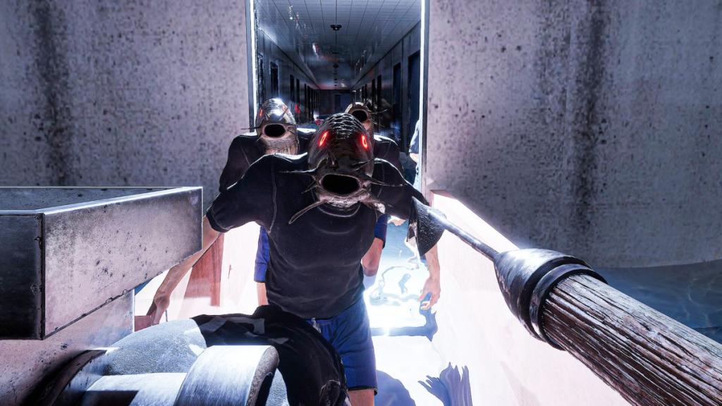 A man with a fish head in UMIGARI