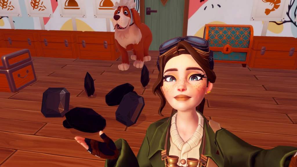 Black stones on the ground in disney dreamlight valley