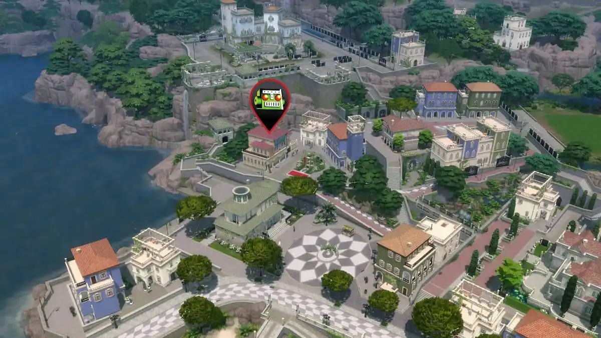 Blacksmith building marked in the sims 4