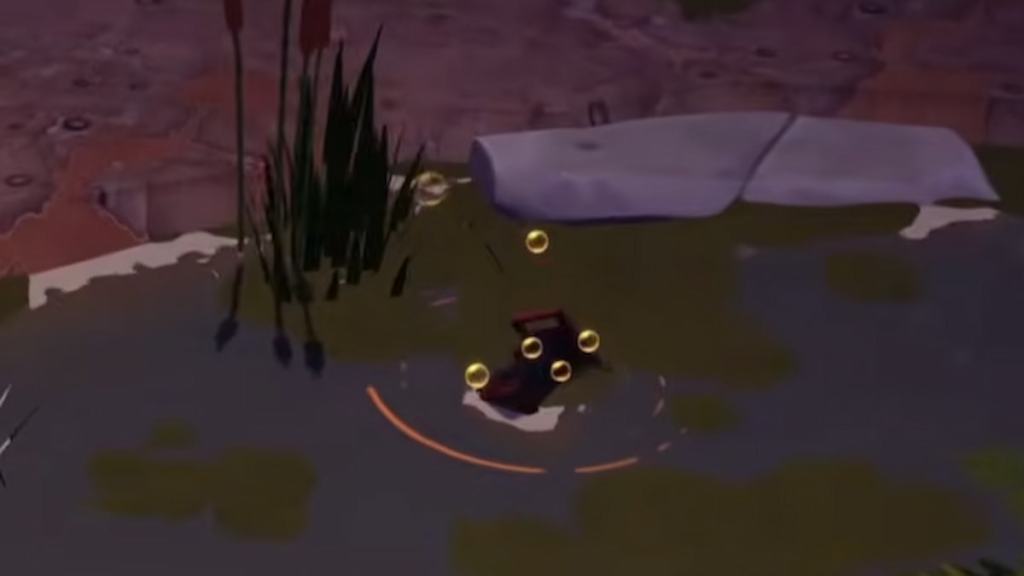 Camera in glade's river in disney dreamlight valley