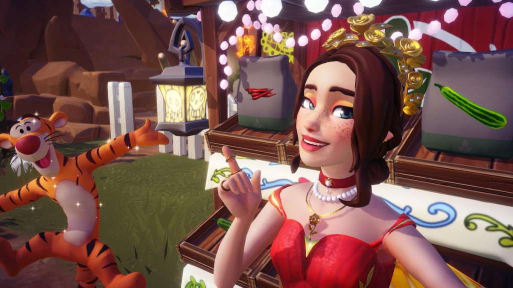 Pointing at chili pepper seeds in disney dreamlight valley