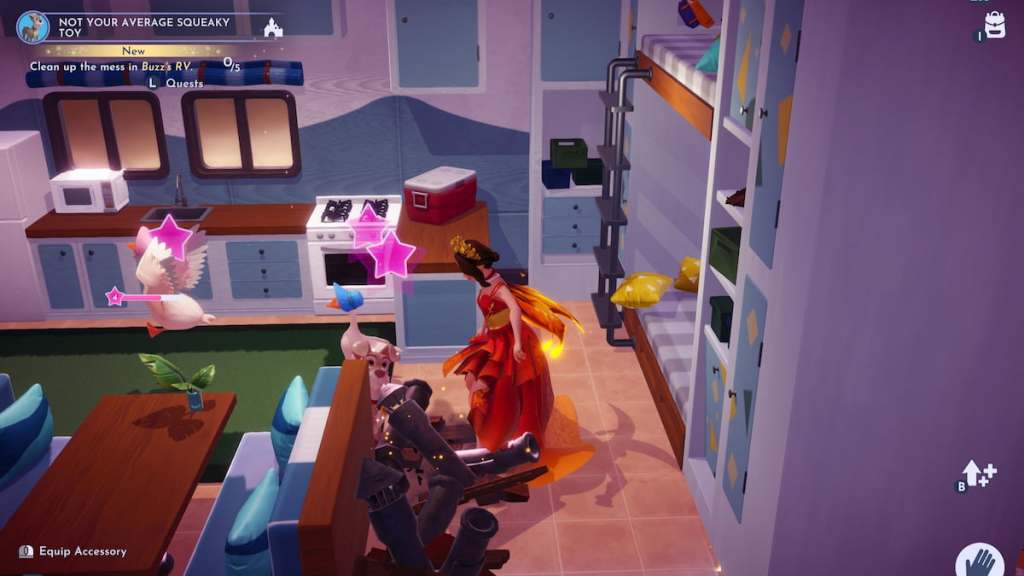 Cleaning buzz's house in disney dreamlight valley