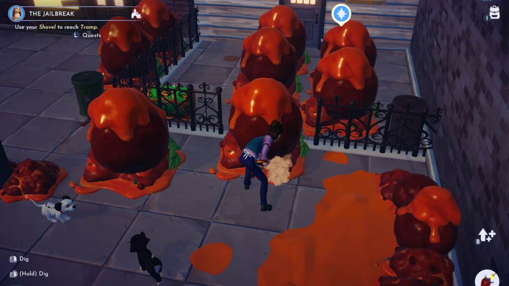 Digging up meatballs in disney dreamlight valley