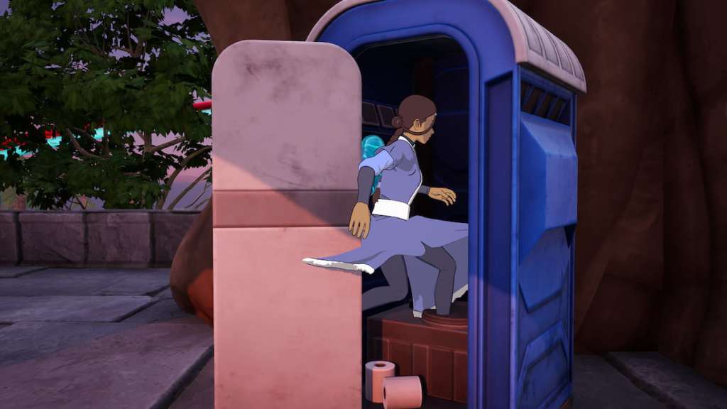 Katara entering a flusher in fortnite