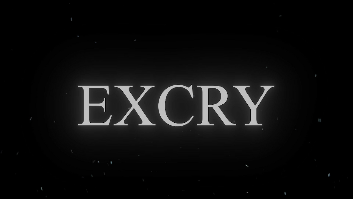 Title screenshot from the Excry trailer.