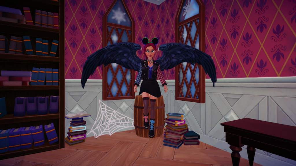 Flying while wearing mickey mouse ears in disney dreamlight valley