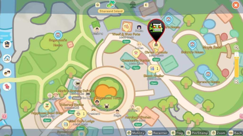 Gachapon map location in starsand island