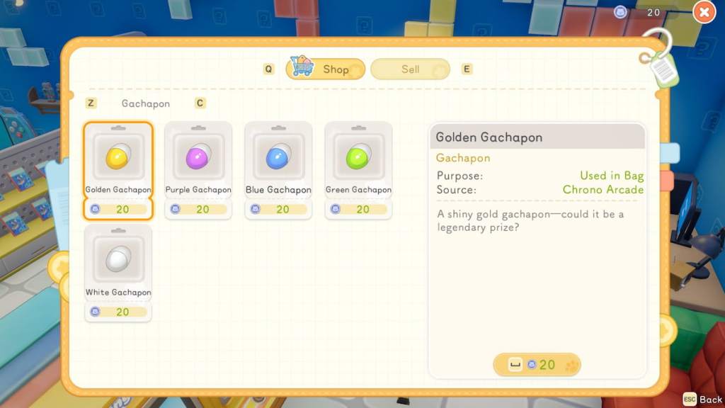 Gachapons in starsand island