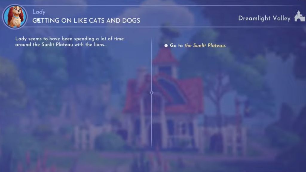 getting on like cats and dogs quest in disney-dreamlight-valley