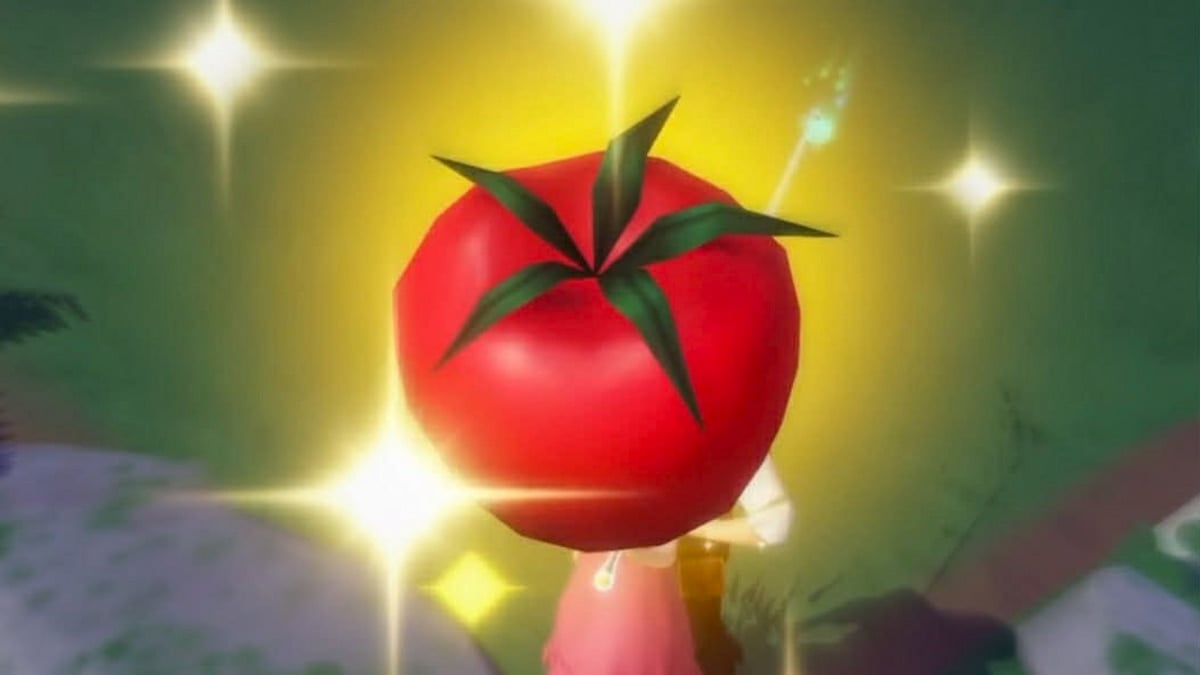 Caught shiny gold tomato in disney dreamlight valley