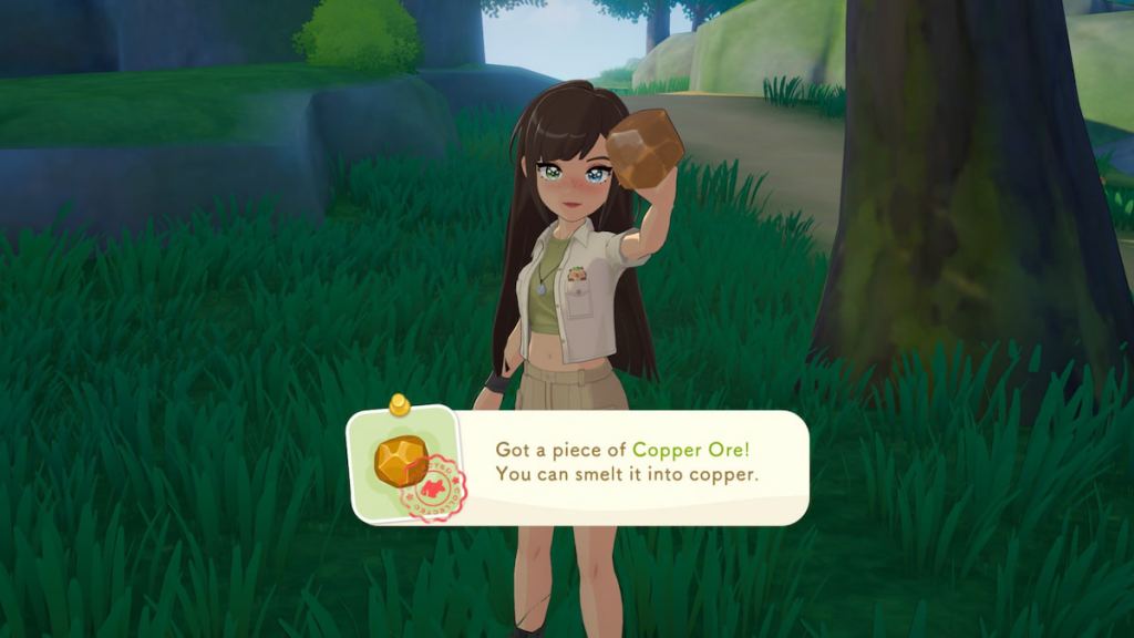 Character holding copper ore in starsand island