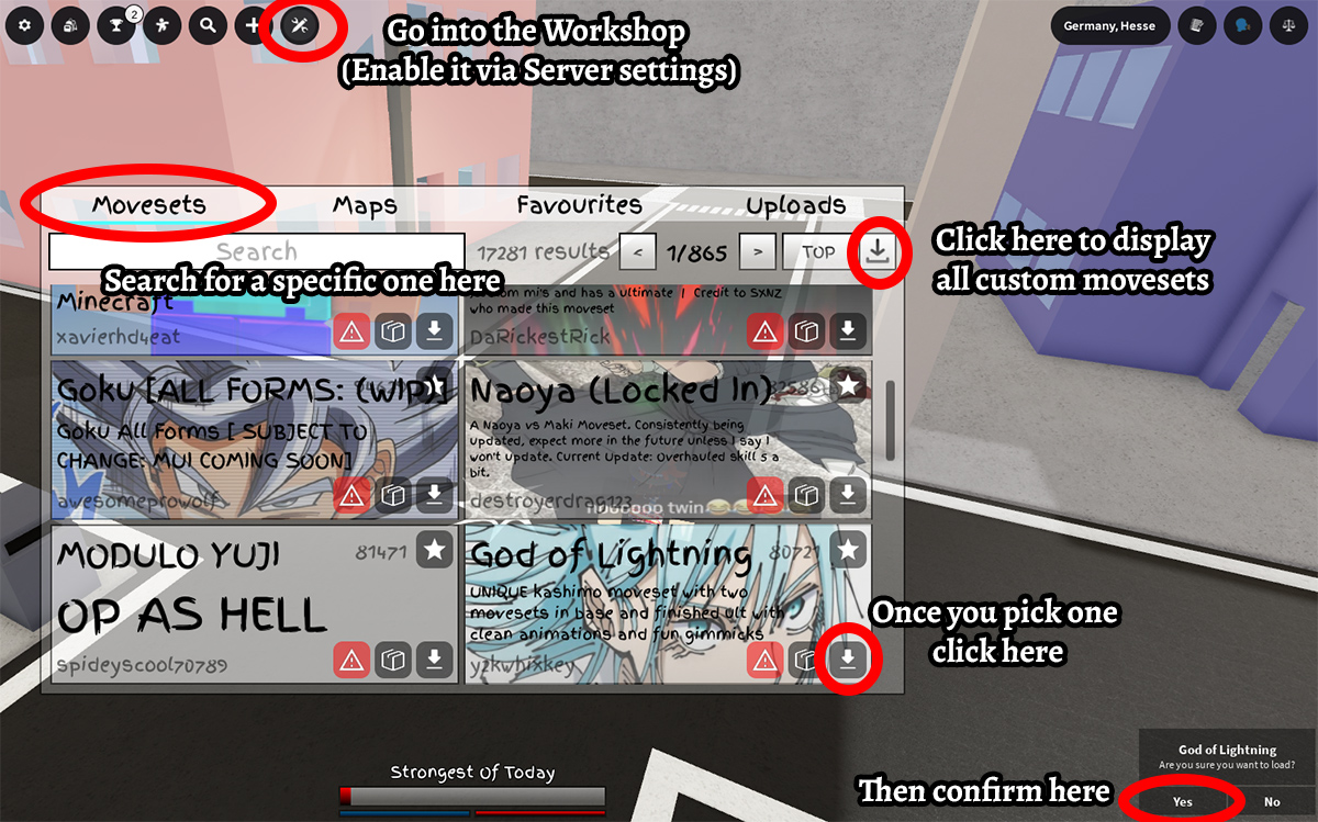 showcasing how to import custom movesets in jujutsu shenanigans and play with friends