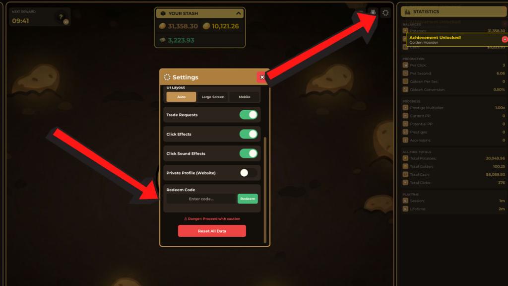 How To Redeem Idle Potato Game Codes