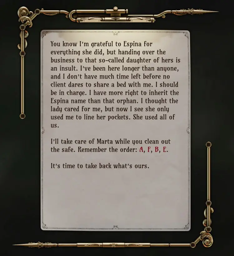 Crisol La Perla Occulta puzzle solution