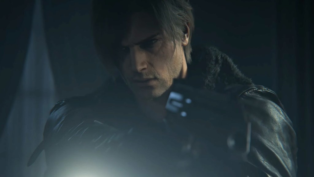 Leon Kennedy RE9 aiming a gun