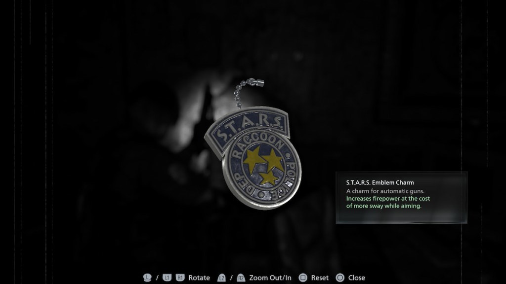 Resident Evil Requiem STARS emblem charm