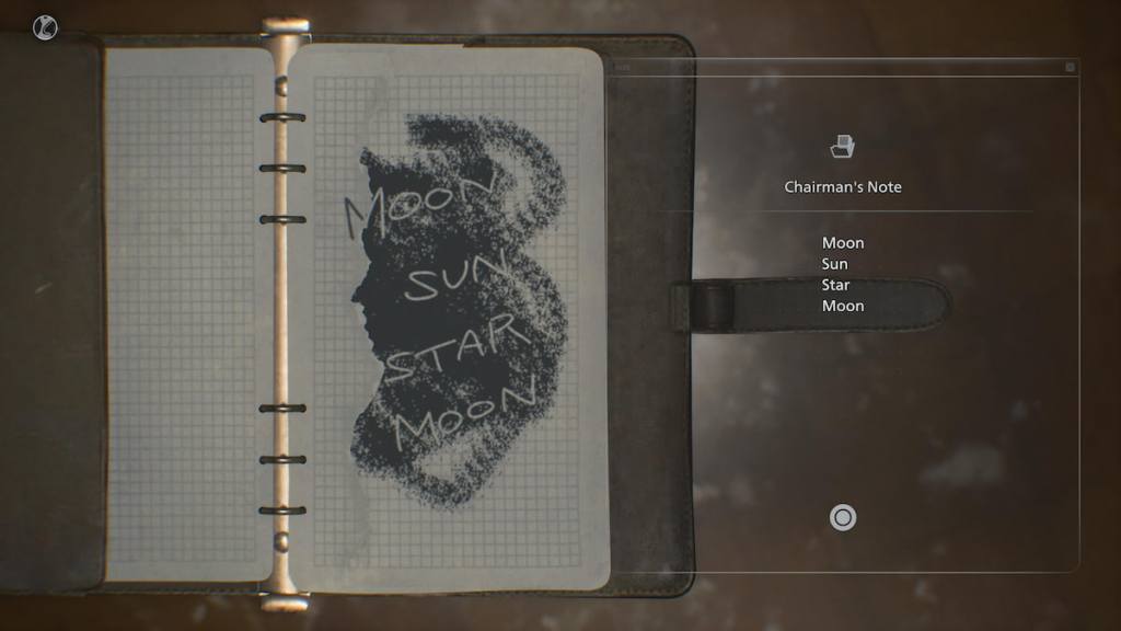 Chairman's Note file in RE9 Requiem puzzle solution