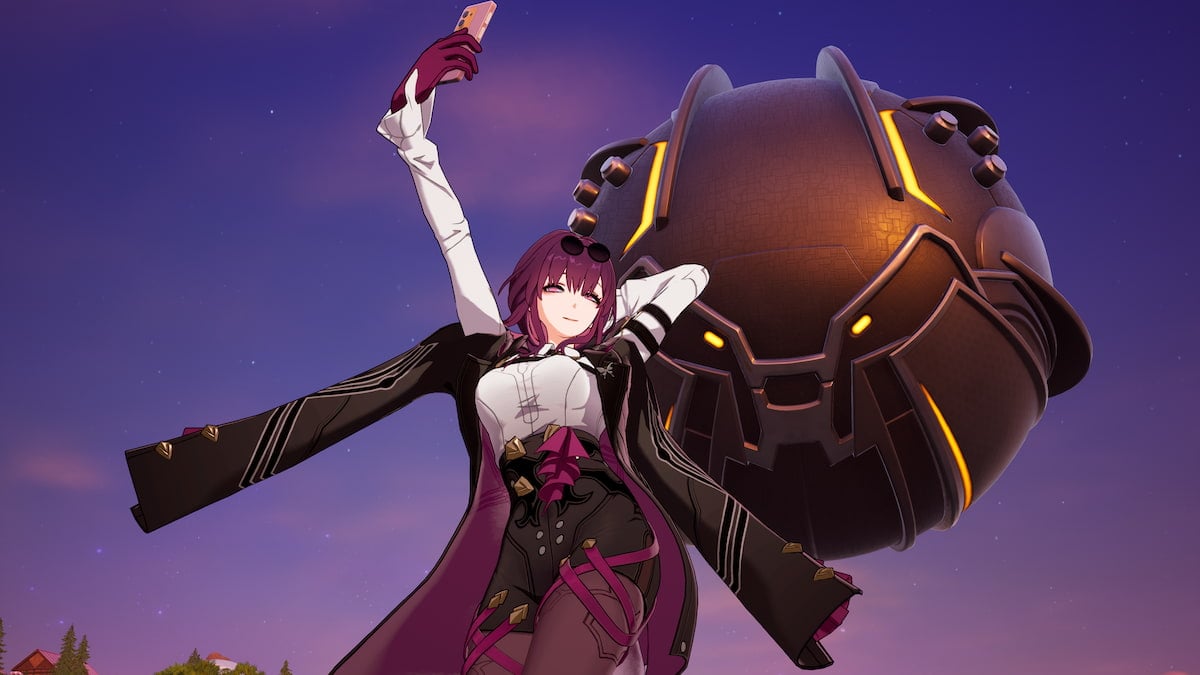 Kafka dancing in front of dark voyager ship in fortnite