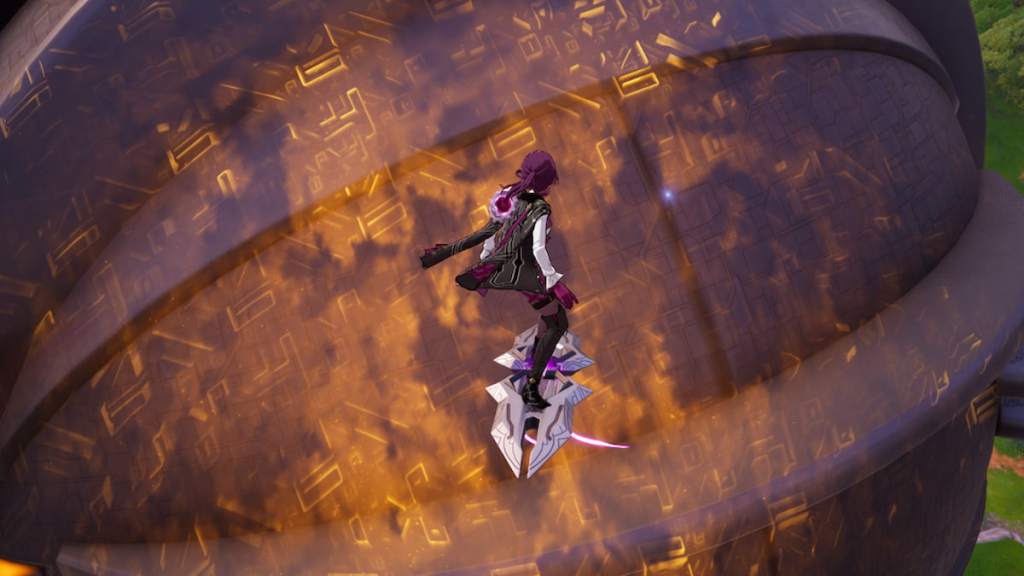Kafka flying into dark voyager ship in fortnite
