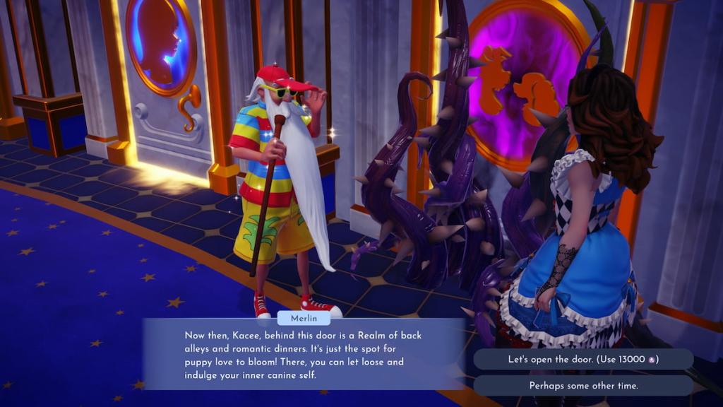 Opening lady and the tramp realm in disney dreamlight valley