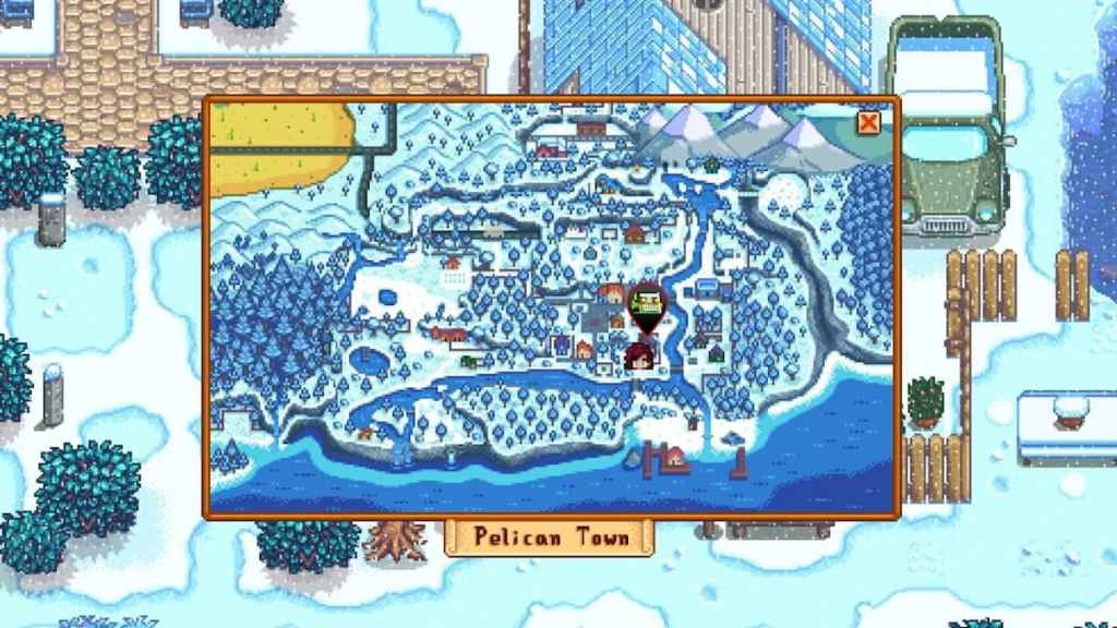 mayor's manor marked on map in stardew valley