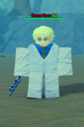 Nanami Kento boss from the Sorcerer Ascent Roblox experience.