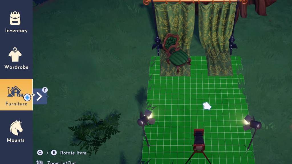 Placing photo shoot item in disney dreamlight valley