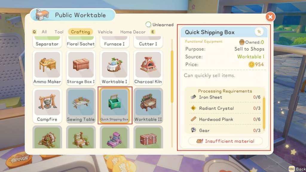 Quick shipping box in starsand island