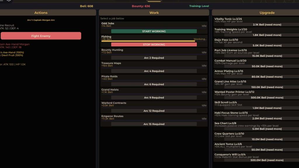 Screenshot One Piece Incremental Codes