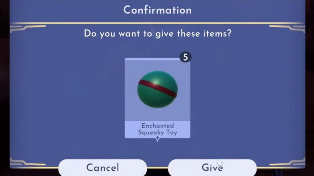 Giving nala all squeaky toys in disney-dreamlight-valley