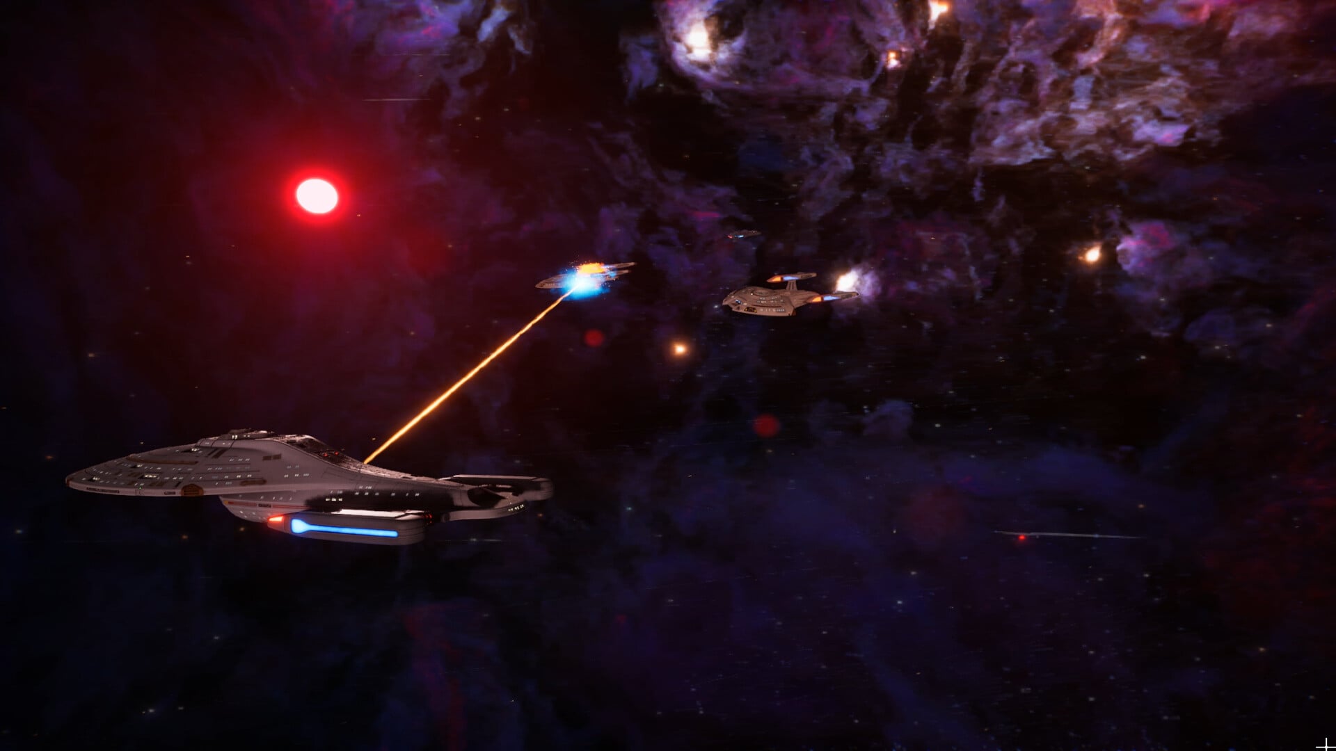 Ships fighting one another in Star Trek Voyager