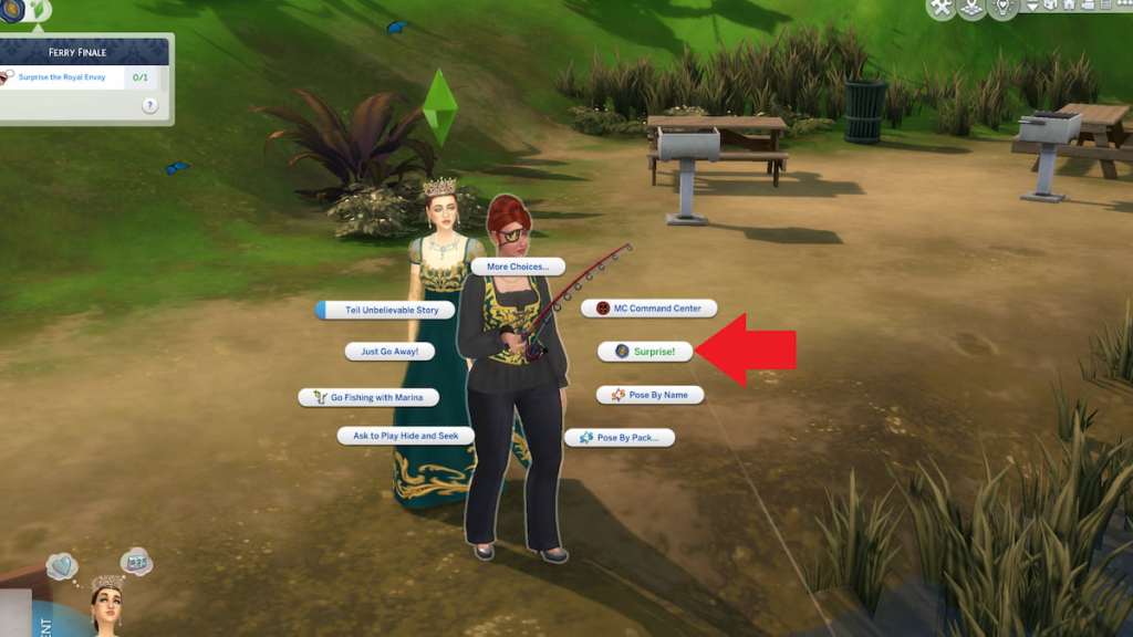 surprise option marked on the royal envoy in the sims 4