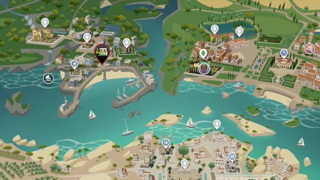 Sword in stone marked on map in the sims 4