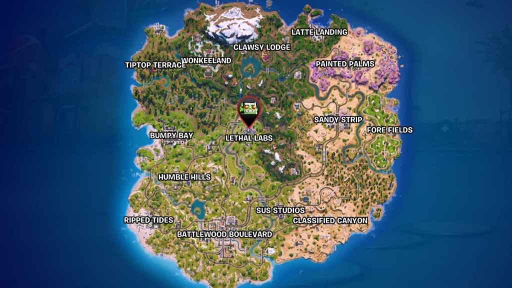 zero point shard map location marked in fortnite