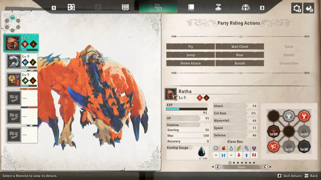 Young Rathalos in Monster Hunter Stories 3