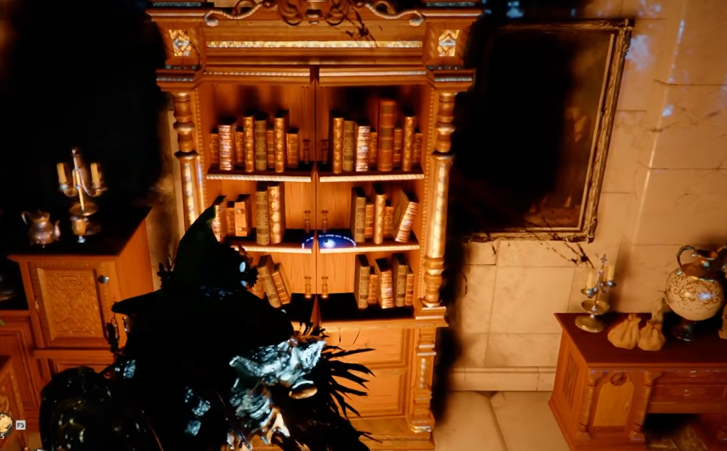 Bookshelf in the cellar