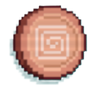 A pink coin from RACCOIN with a swirl icon in it