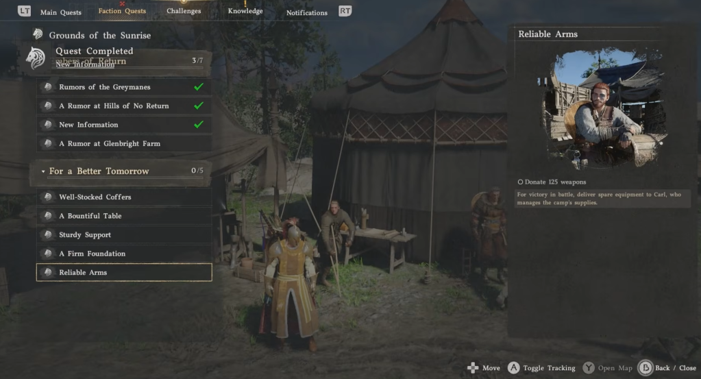 Faction quests in Crimson Desert