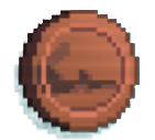 A coin that looks like Mars, the planet. This is the Marsoin from RACCOIN