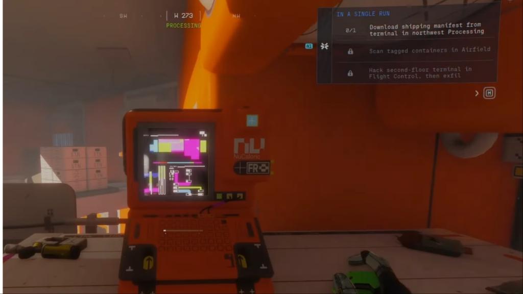 Terminal to download the manifest