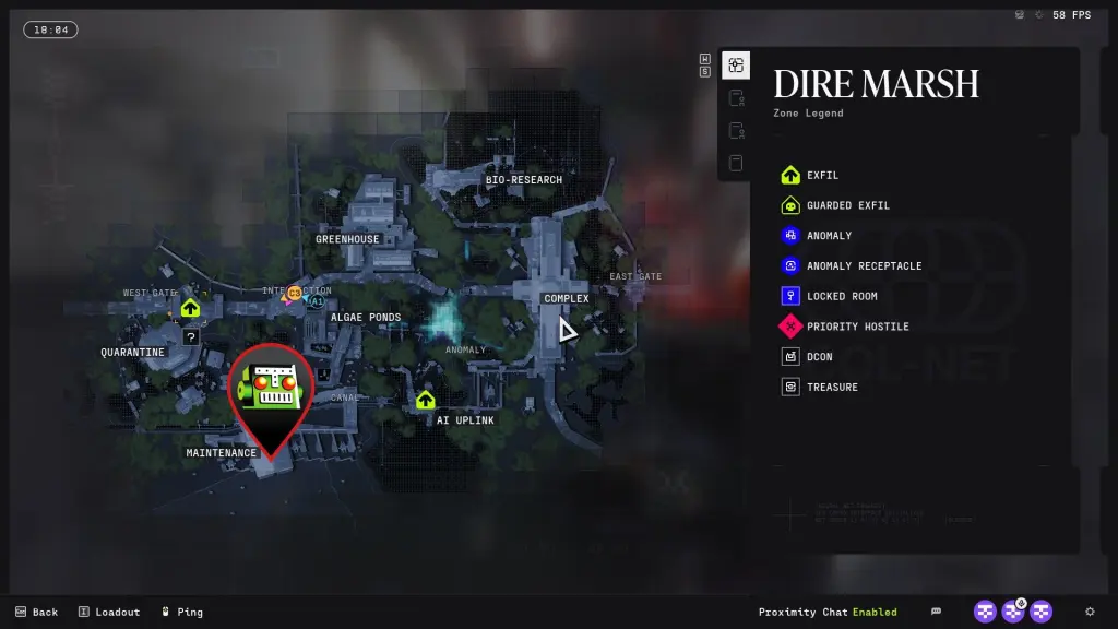 Grenades location in Maintenance