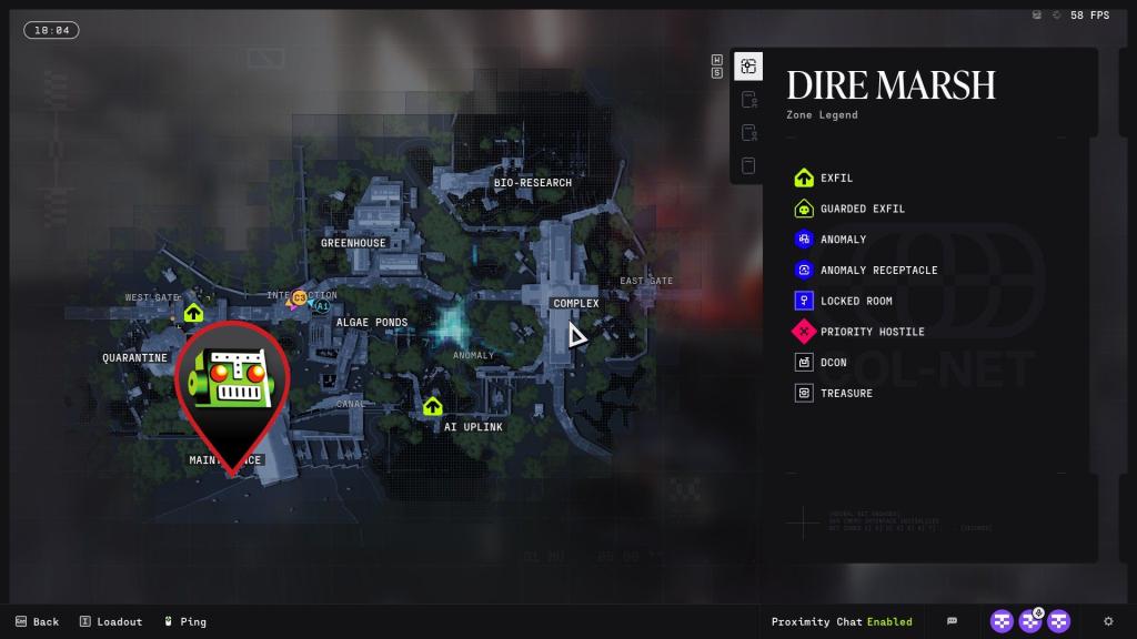 Explosives location in Maintenance