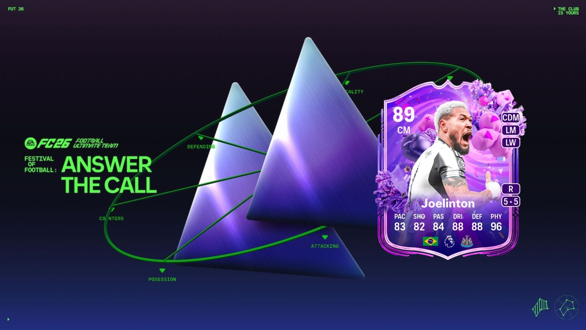 Joelinton FUT Birthday card in FC 26