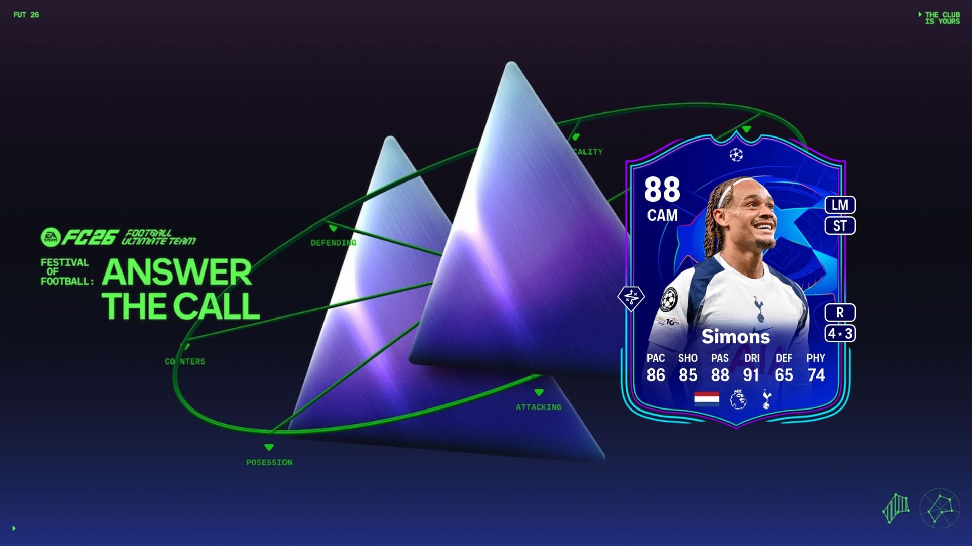 Simons Primetime card in FC 26