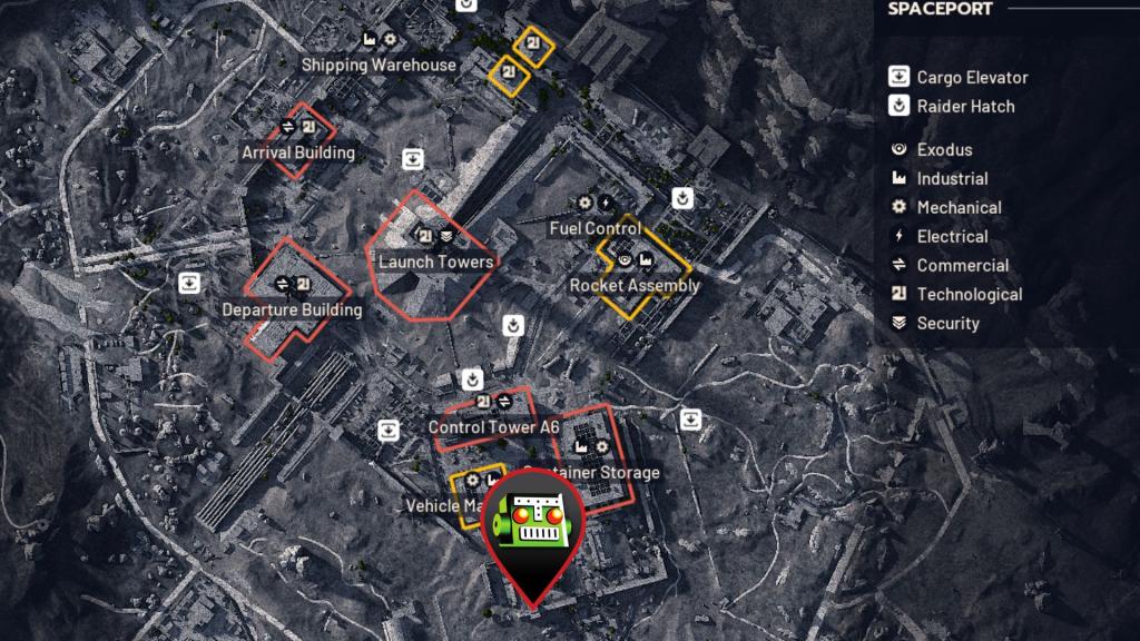 Guard towers terminal location