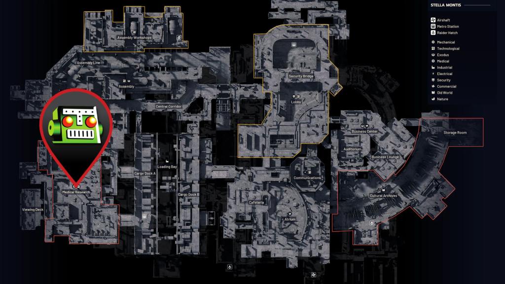 Medical Research Wing location in ARC Raiders