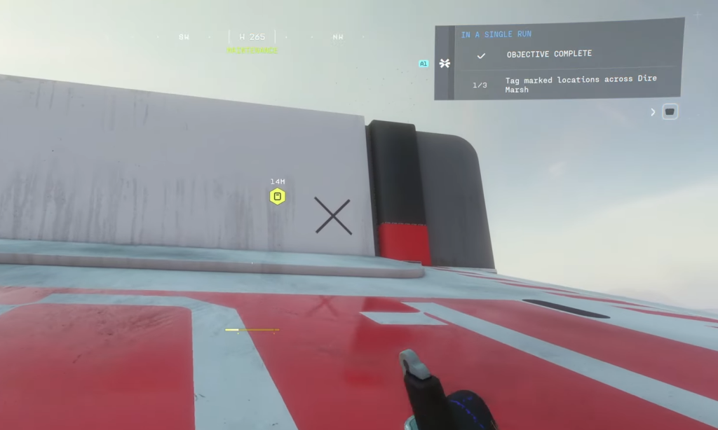 Marked location on roof