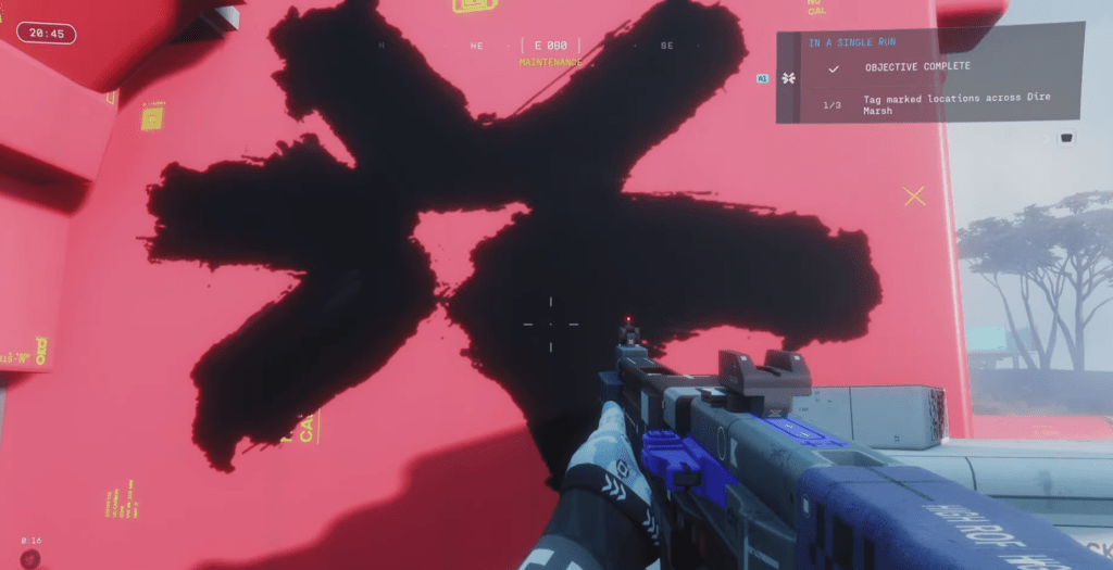 Marked location on stairs