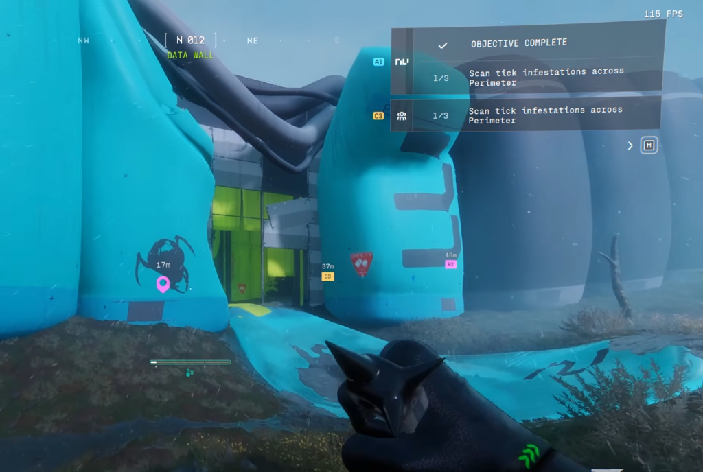 Tick Infestation spot at Data Wall