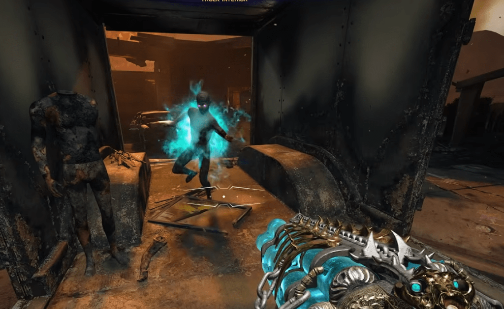 Killing a zombie with the Blundergat